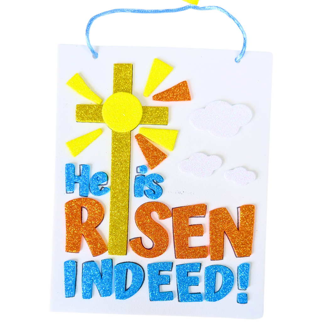 He Is Risen Glitter Bible Craft